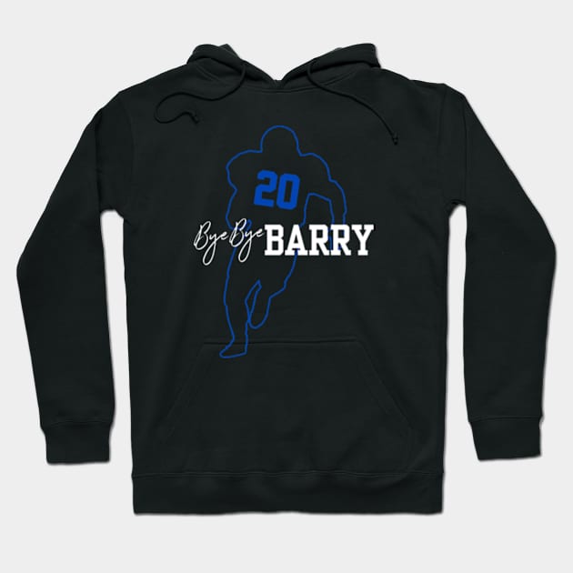 Bye Bye Barry -  Silhouette Outline blue Hoodie by toskaworks